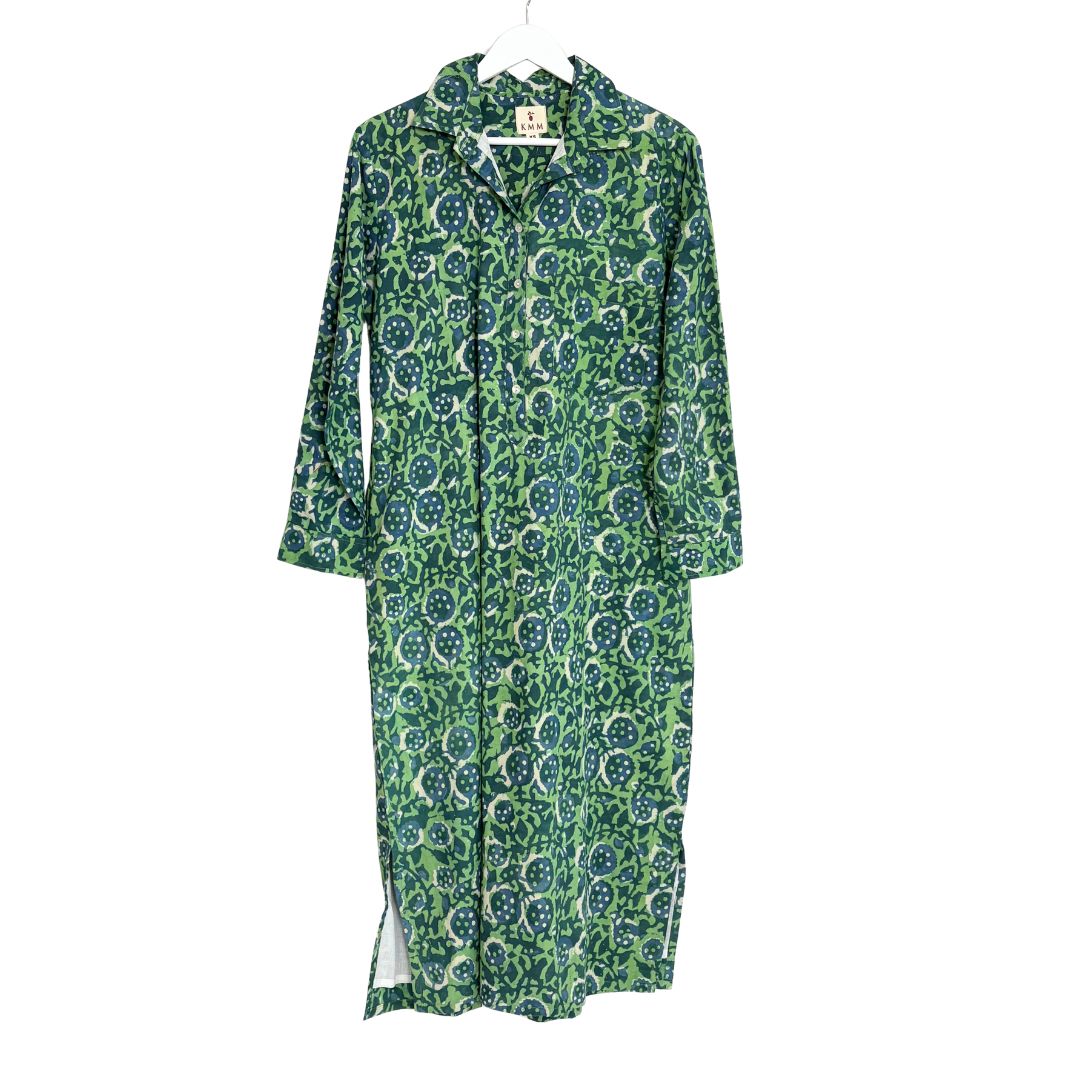 Lucia Shirt Dress - Blue/Green Floral