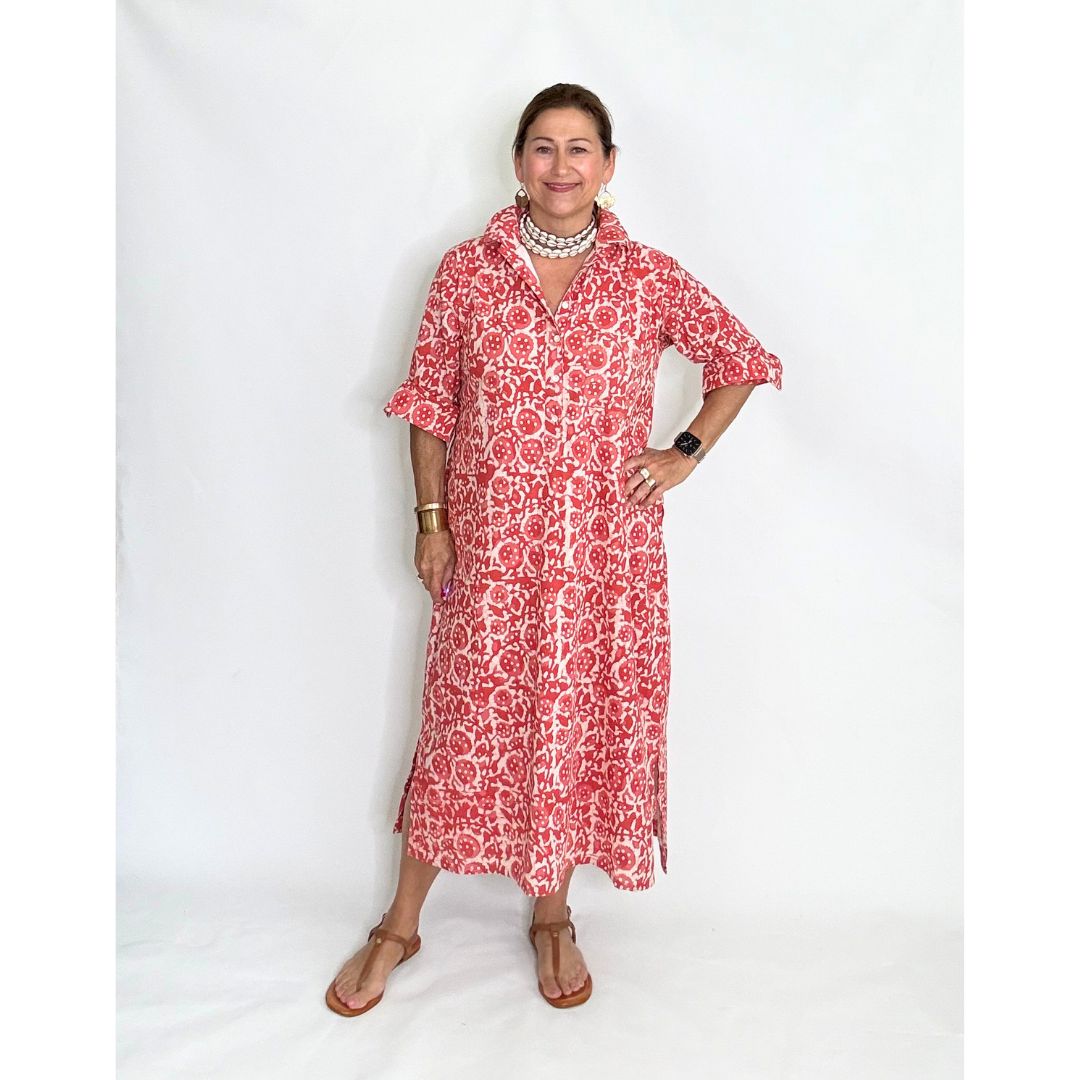 Lucia Shirt Dress - Pink Floral
