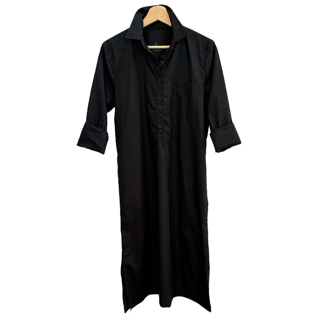 Lucia Shirt Dress - Black