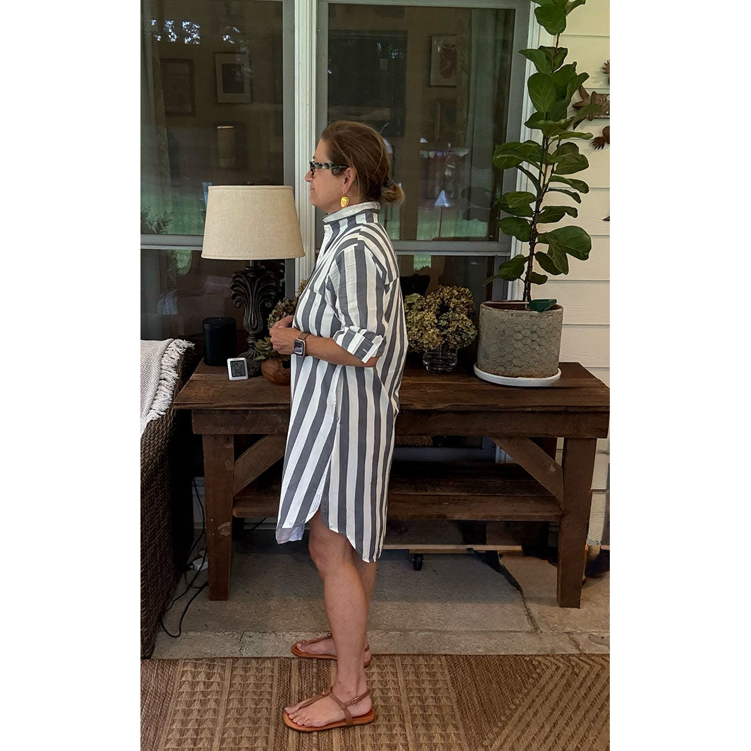 Lucia Short Dress - Wide Stripe
