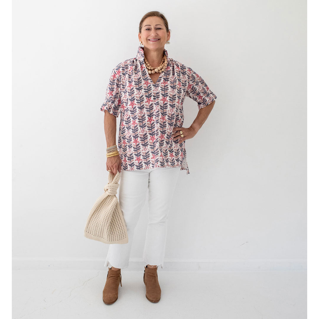 Merritt Top - Pink/Green Floral