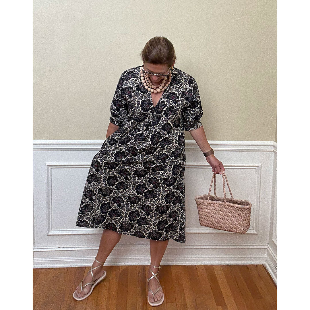 Portugal Dress - Navy Floral