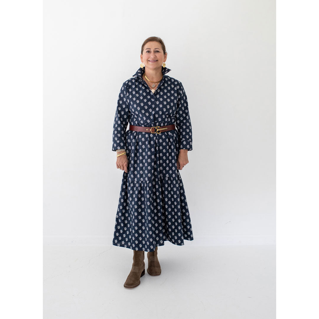 Ofelia Maxi Dress - Navy Berry