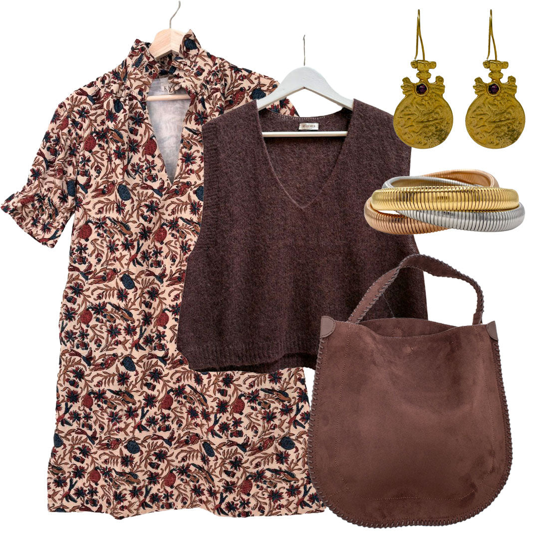 Ava Sweater Vest - Chocolate