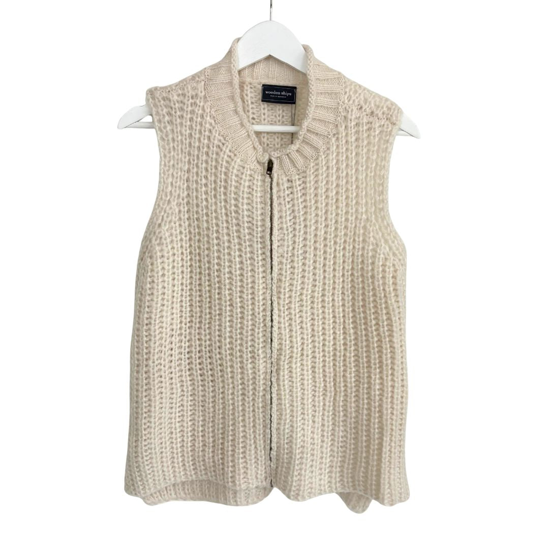 Tara Zip Vest - Almond
