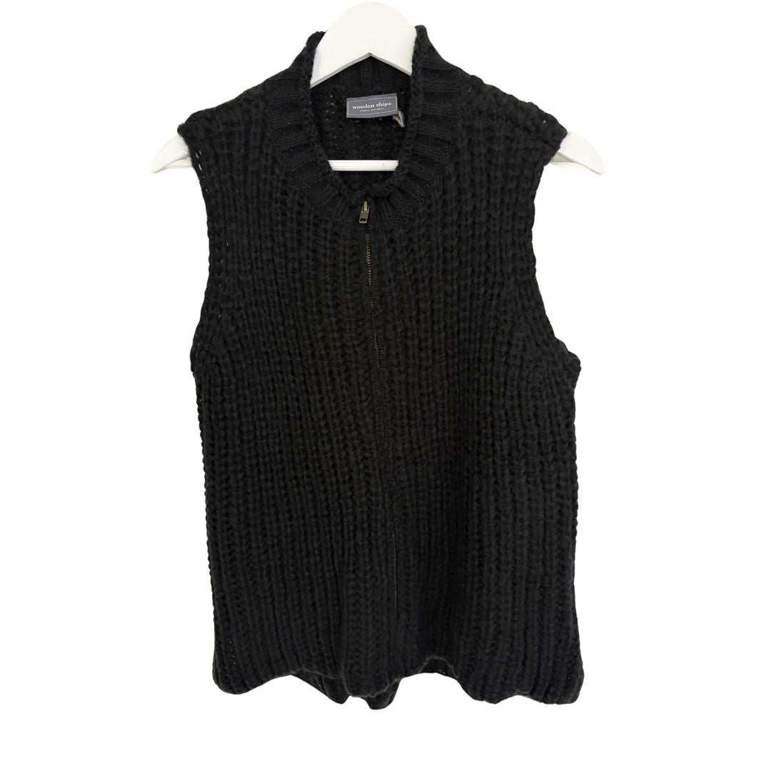Tara Zip Vest - Black