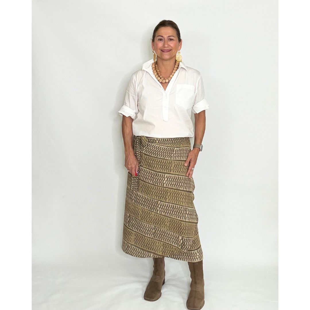 Verona Midi Skirt - Ochre