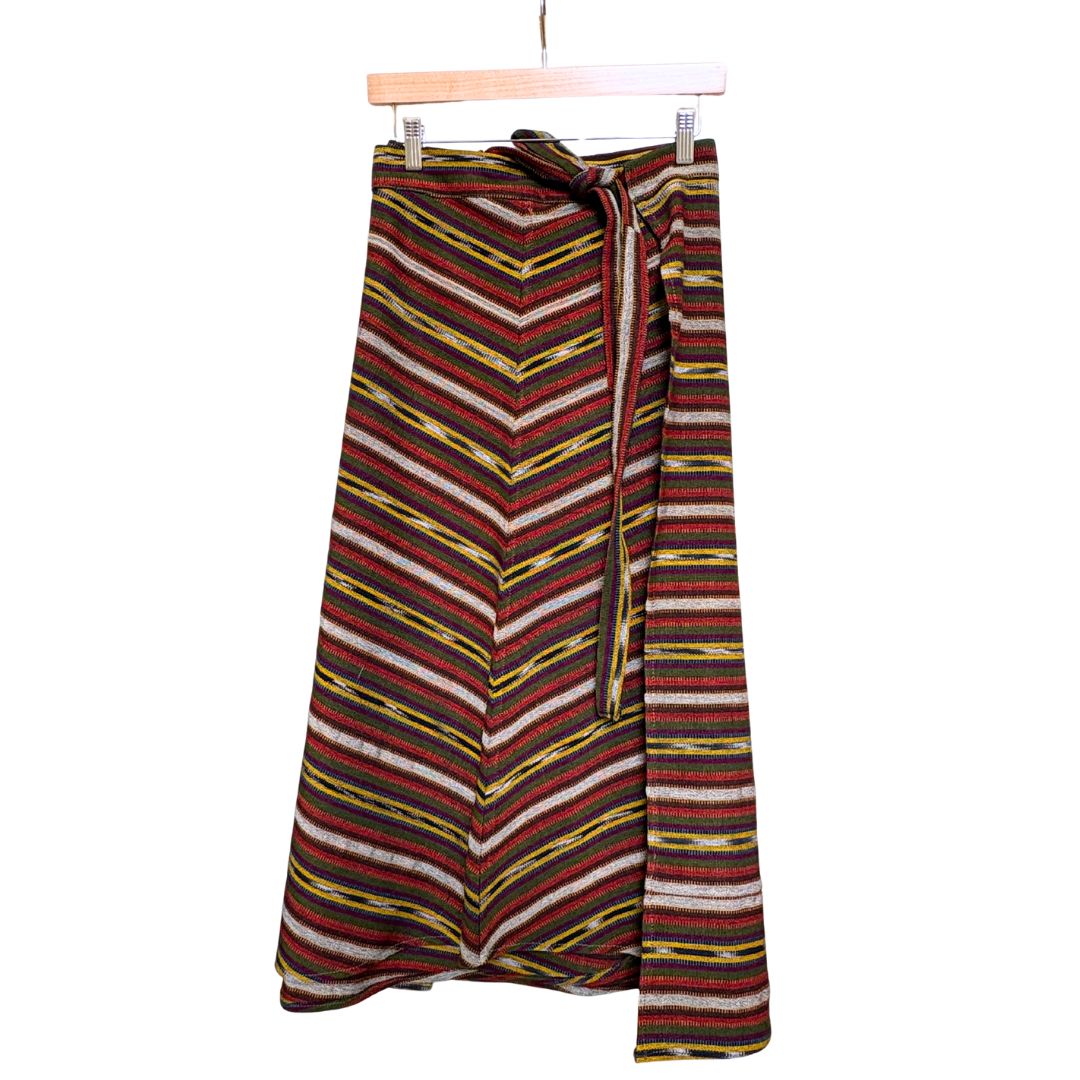 Antigua Skirt - Green/Orange Multicolor Stripe