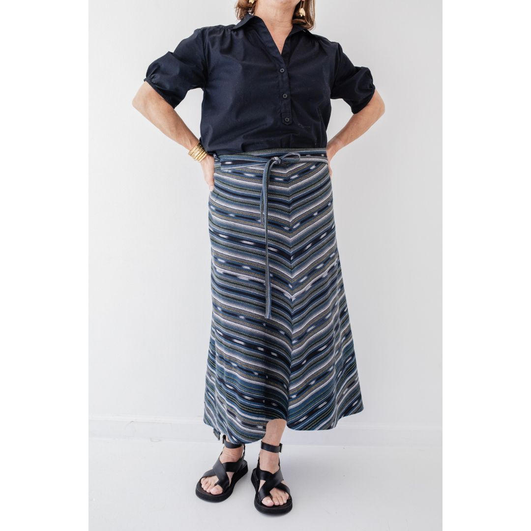 Antigua Skirt - Blue/Grey/Black