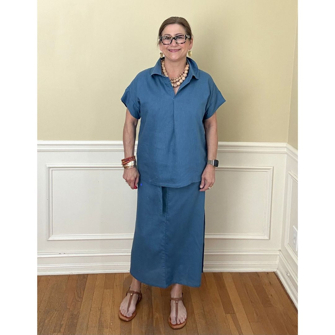 Portofino Top - Azure