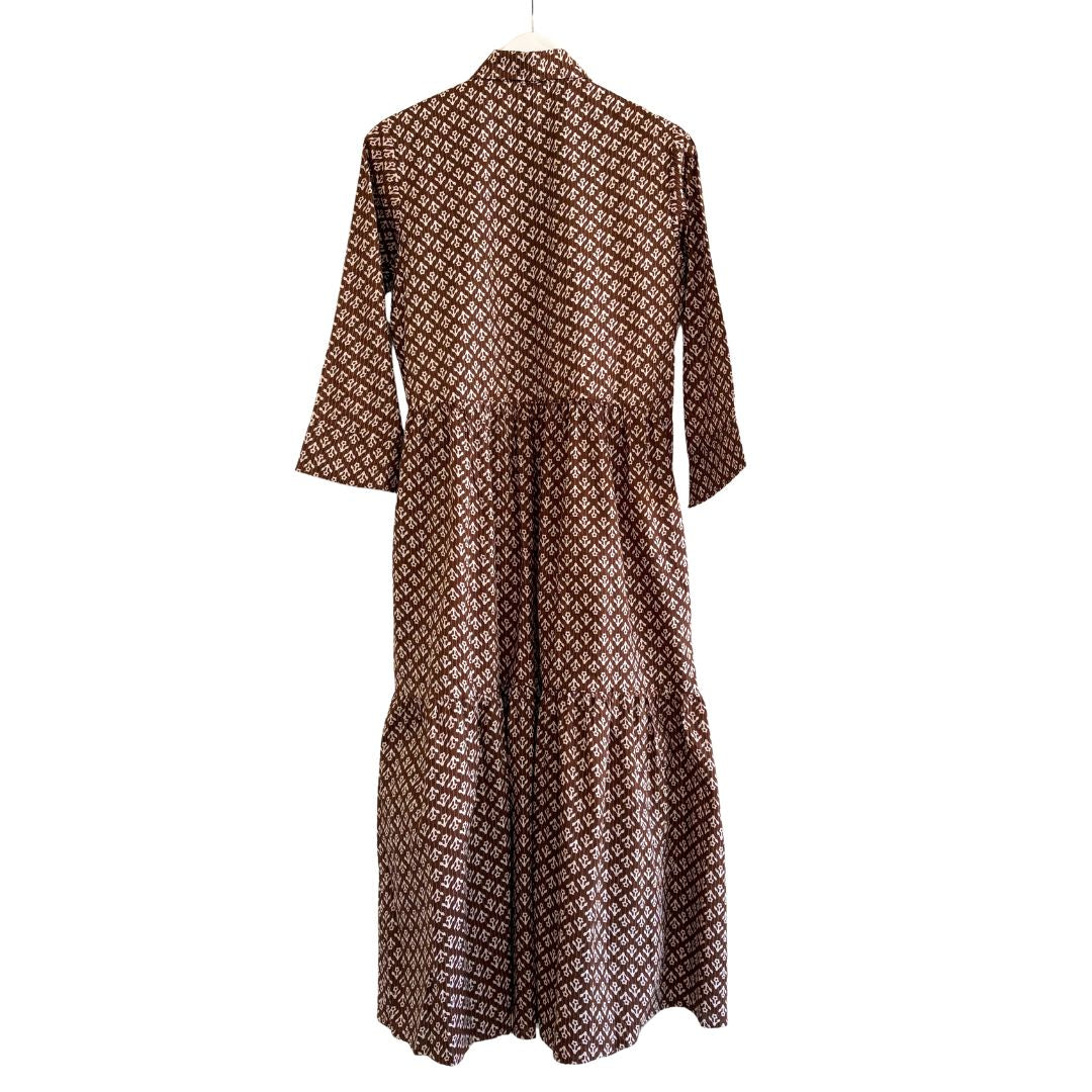 Renee Dress - Brown Floral Print