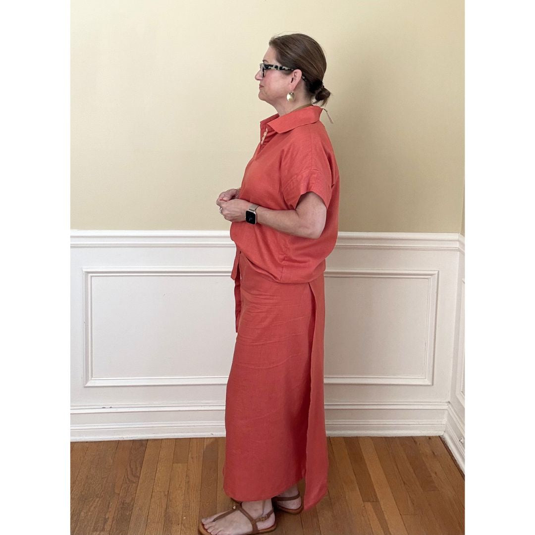 Portofino Wrap Skirt - Coral