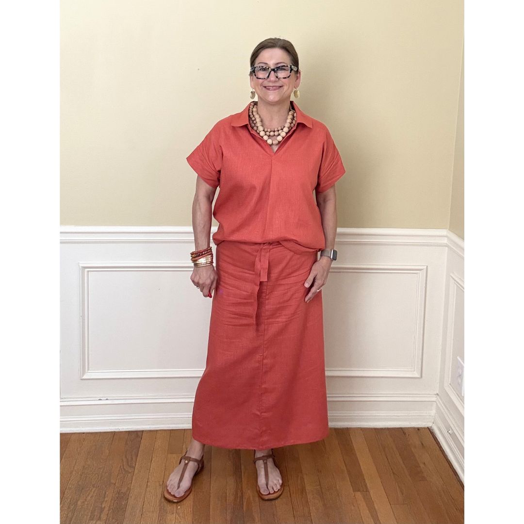 Portofino Wrap Skirt - Coral