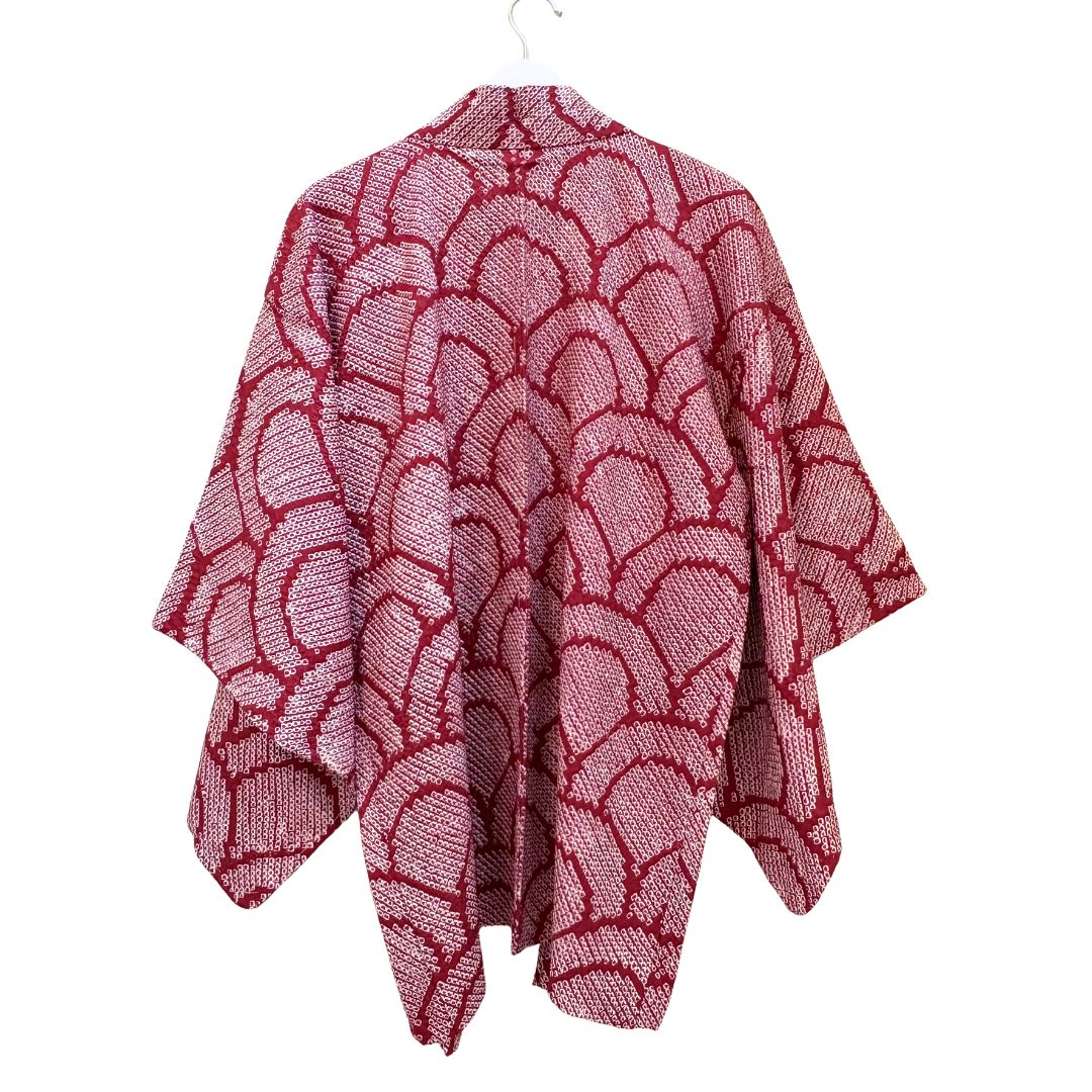Japanese Haori - Crimson and White