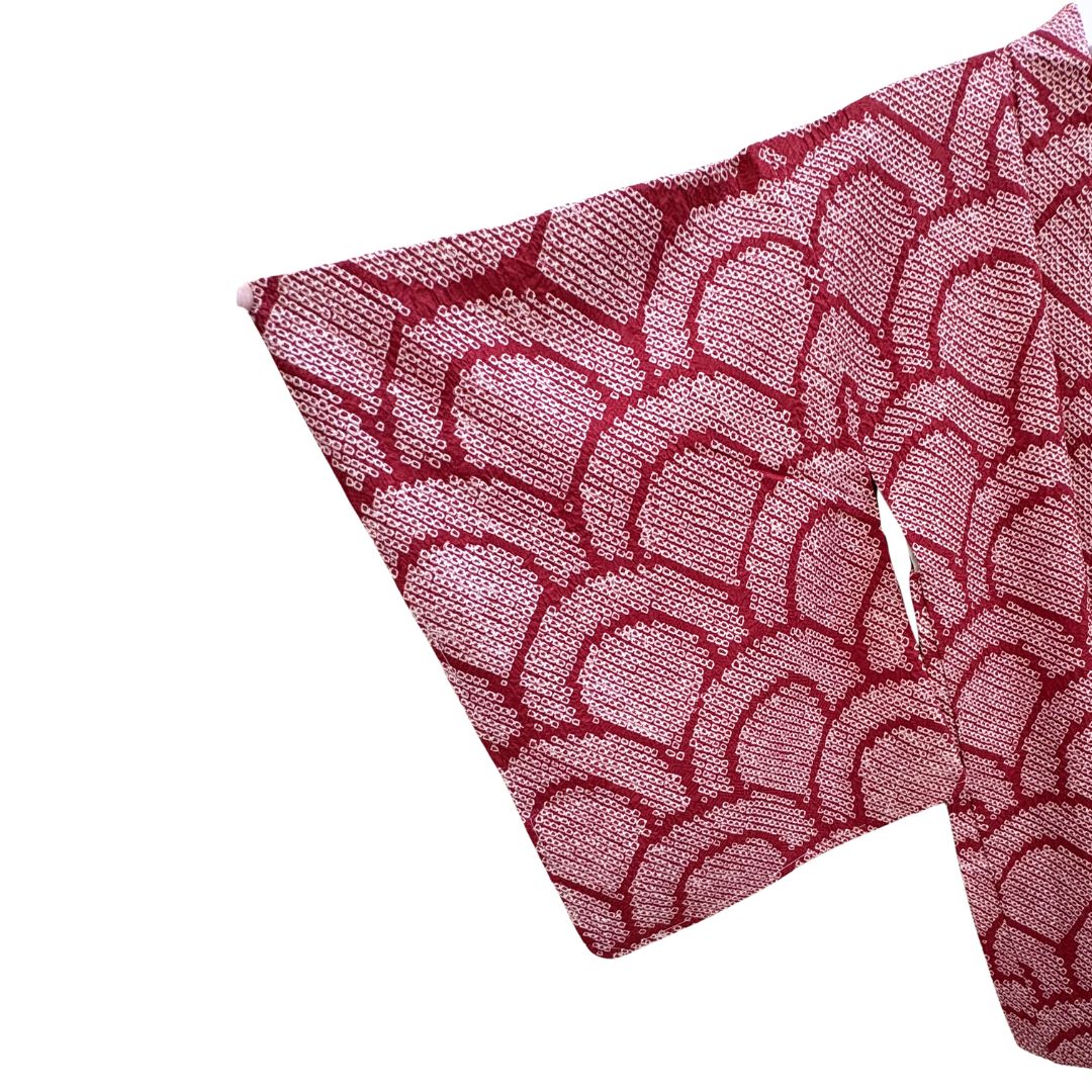 Japanese Haori - Crimson and White