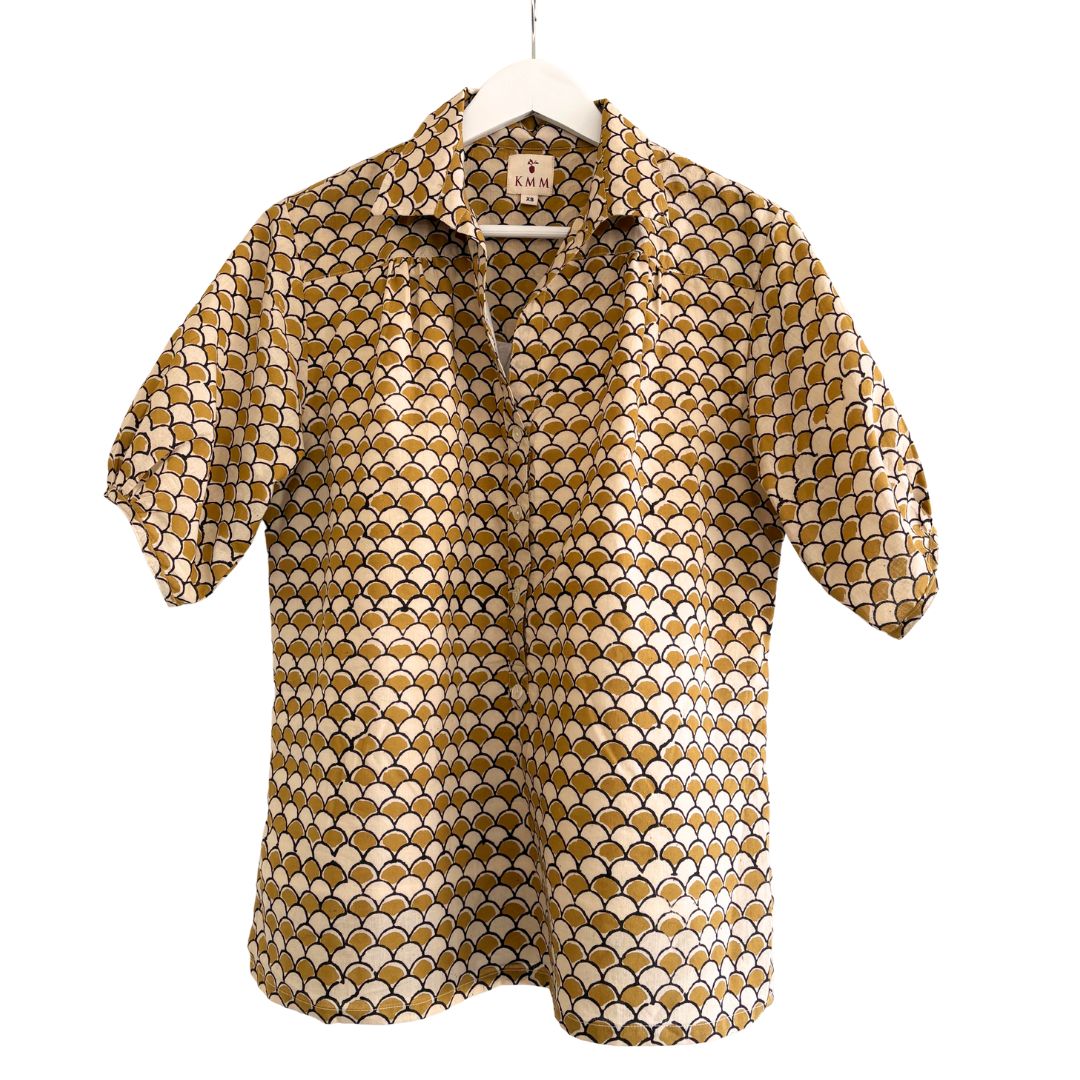 Kathya Popover Top - Fish Scale