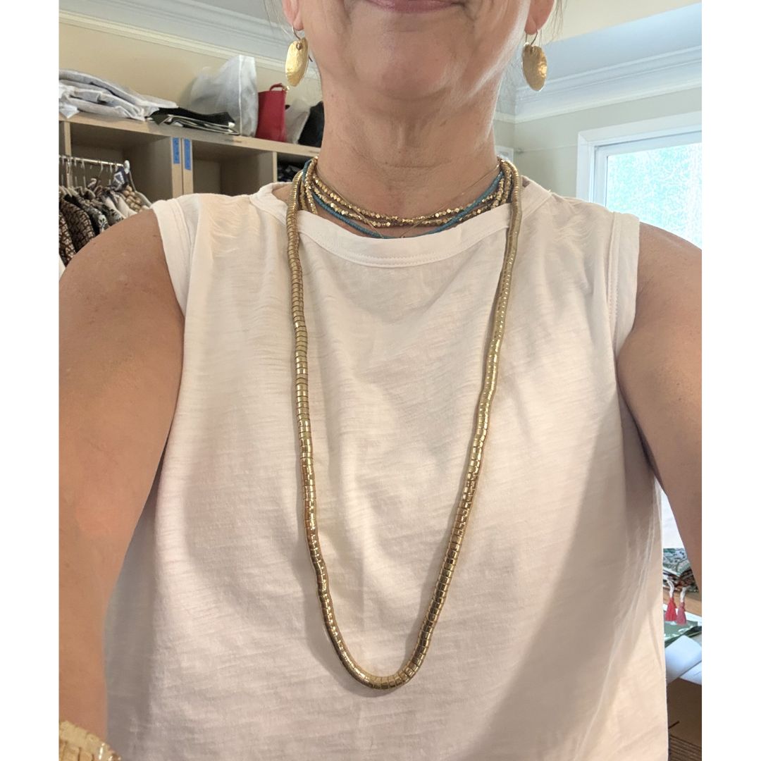 Serpentine Necklace - Gold