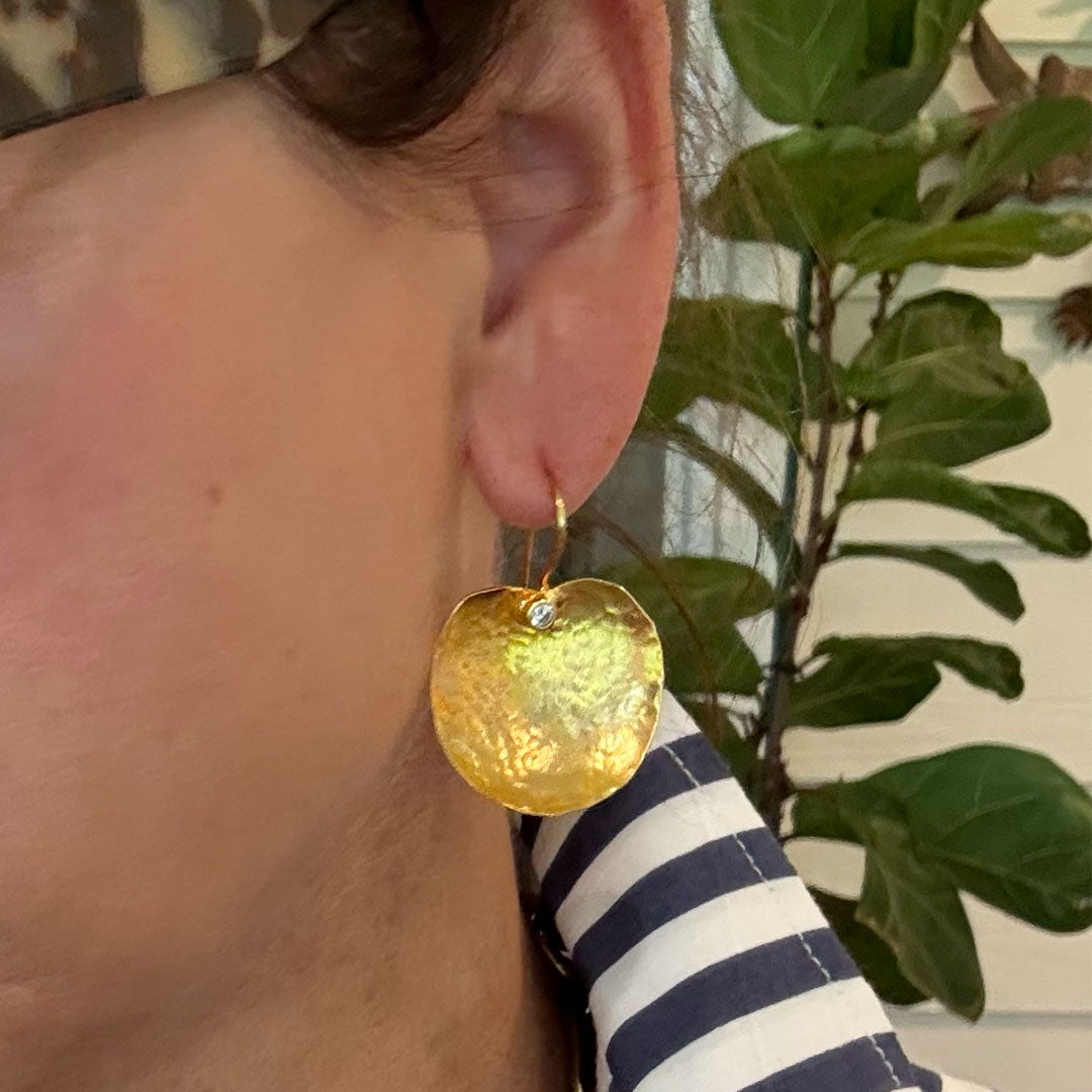 Hammered Leaf Earrings