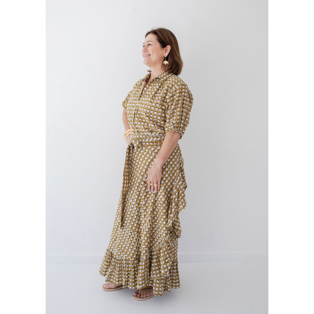 Sofia Wrap Skirt - Fish Scale