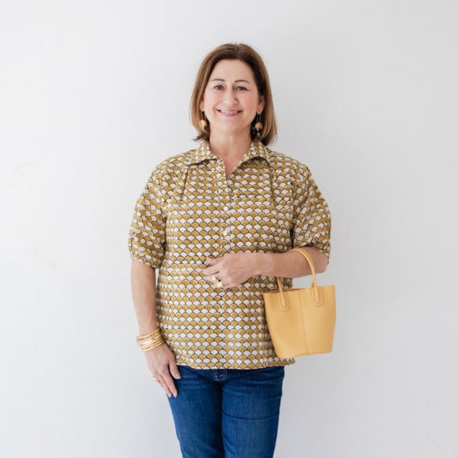 Kathya Popover Top - Fish Scale