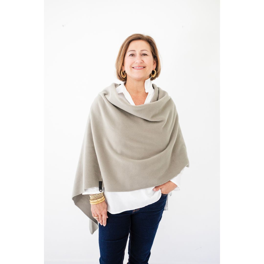 Henriette Poncho - Elephant Grey