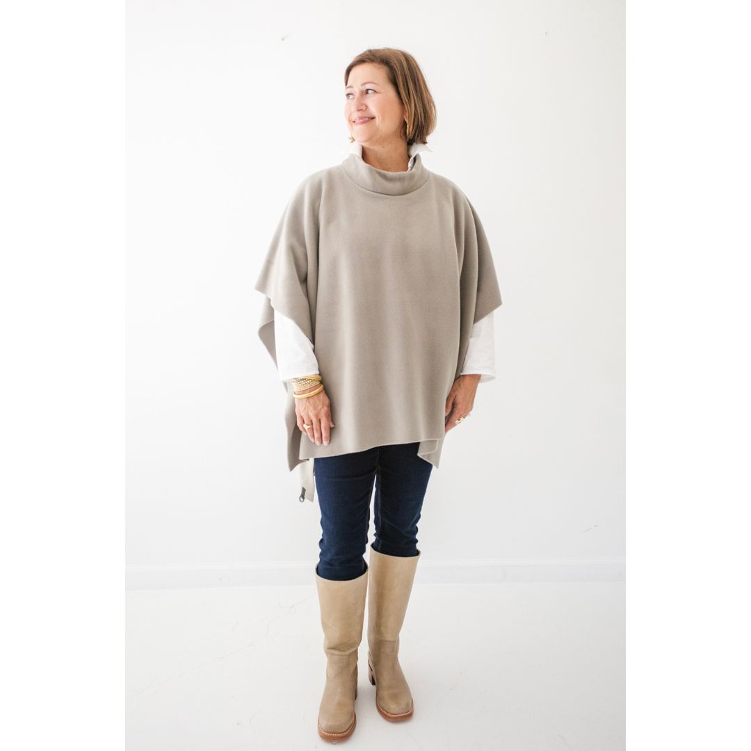Agnes Poncho - Elephant Grey