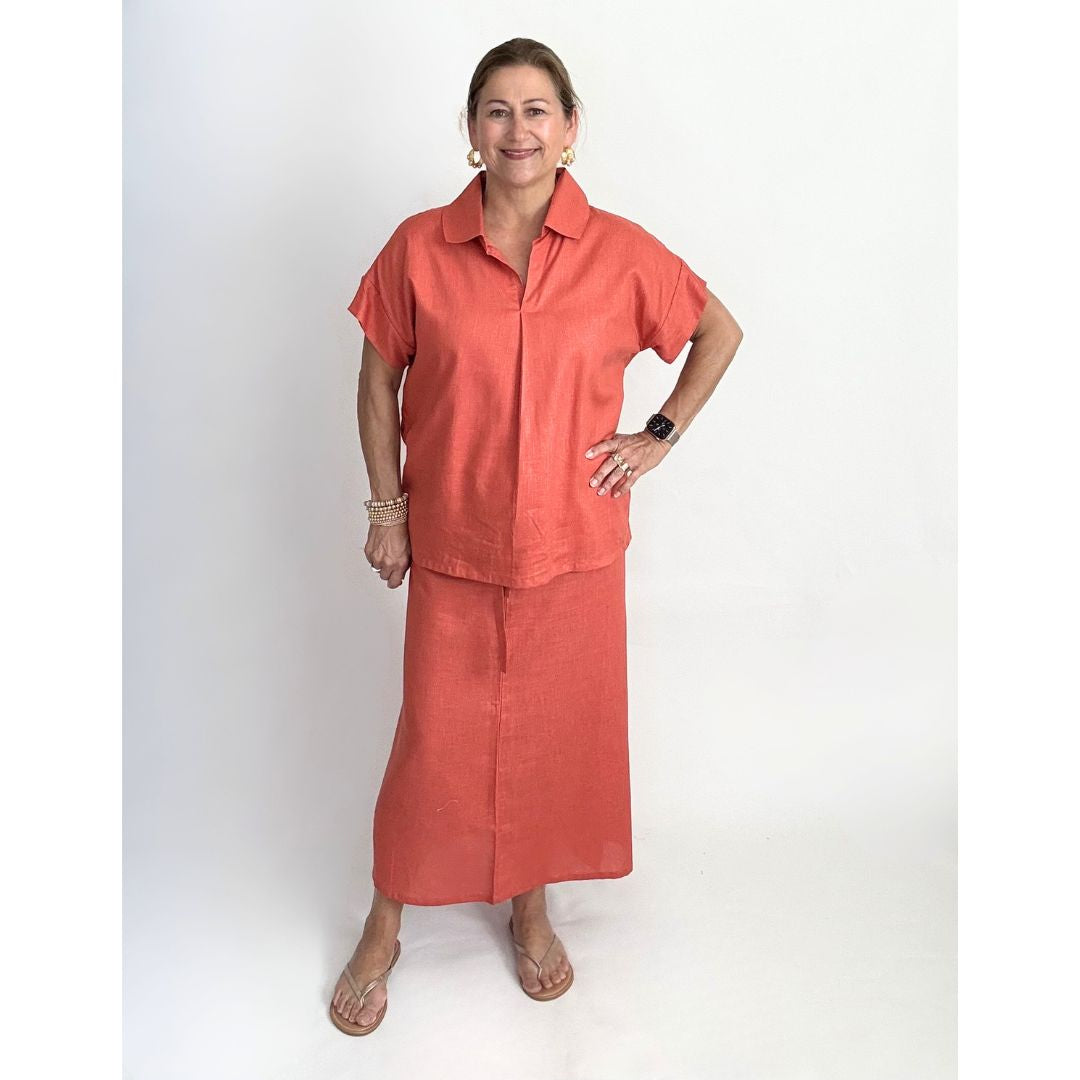 Portofino Top - Coral