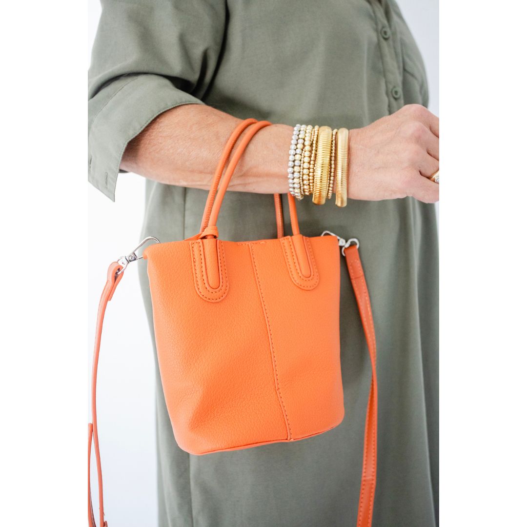 Margot Bucket Bag - Orange