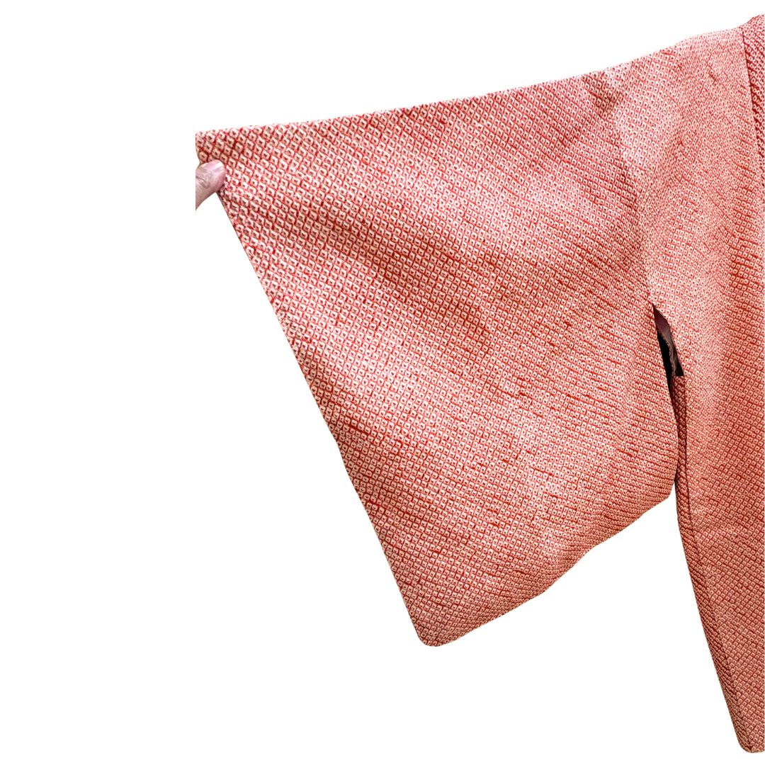 Japanese Haori - Tangerine and White