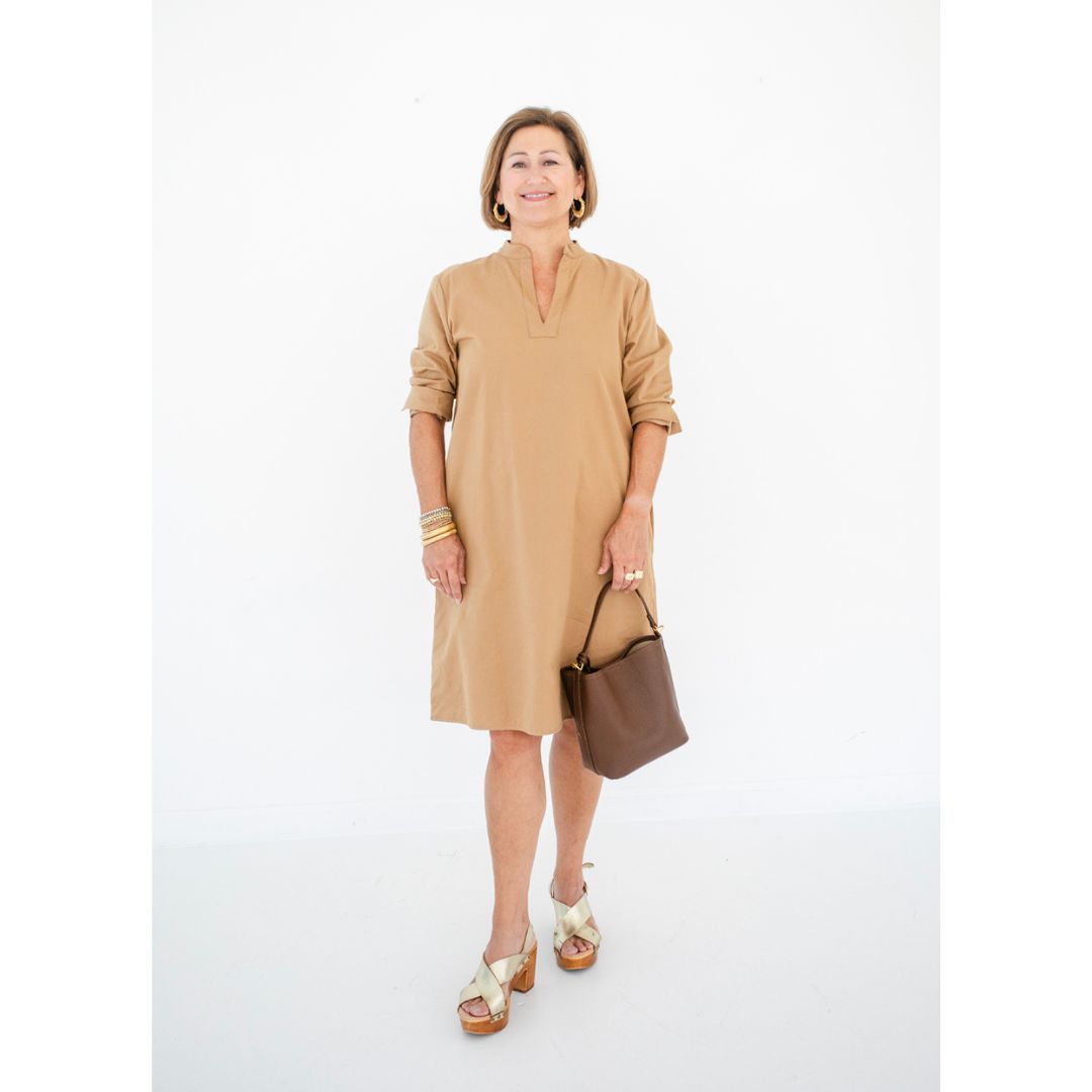Short Poppy Caftan Dress - Gold