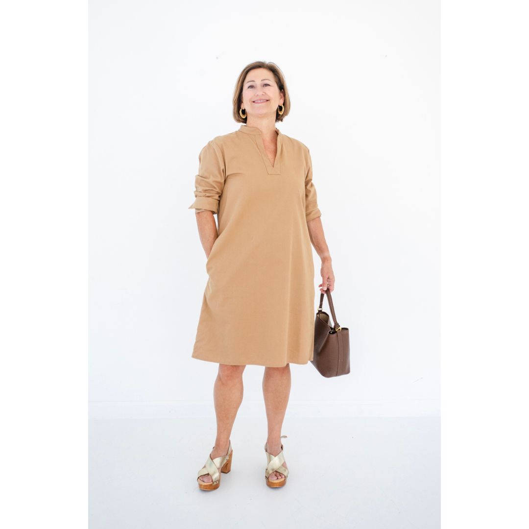 Short Poppy Caftan Dress - Gold