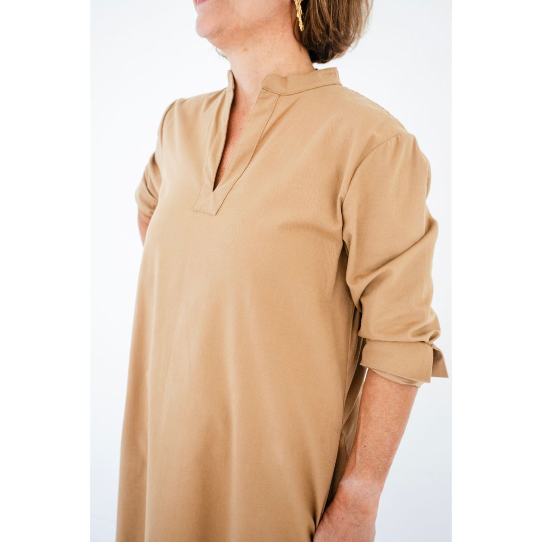 Short Poppy Caftan Dress - Gold