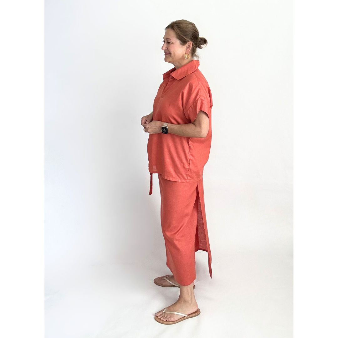 Portofino Wrap Skirt - Coral