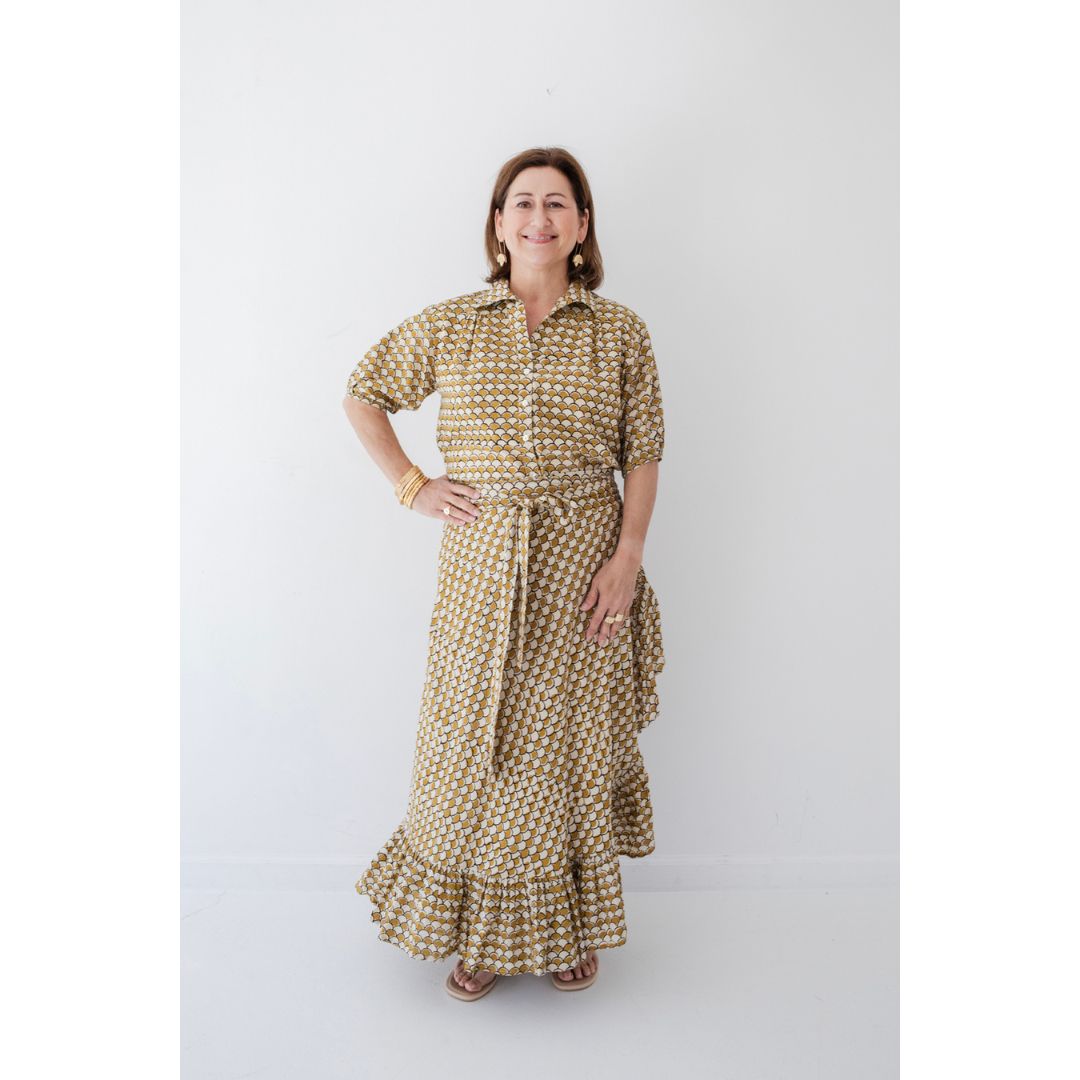 Sofia Wrap Skirt - Fish Scale