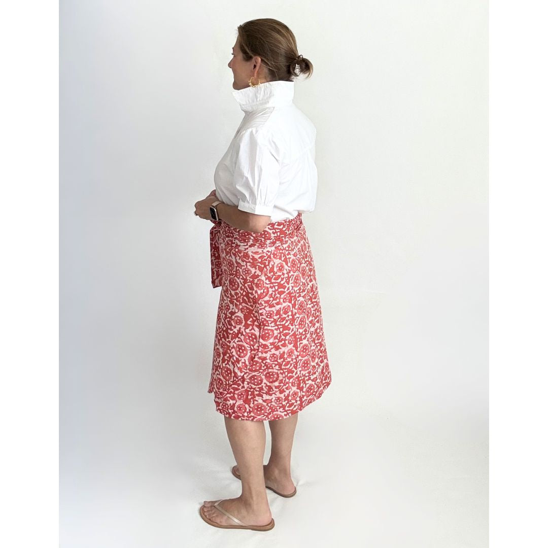 Verona Wrap Skirt - Pink Floral