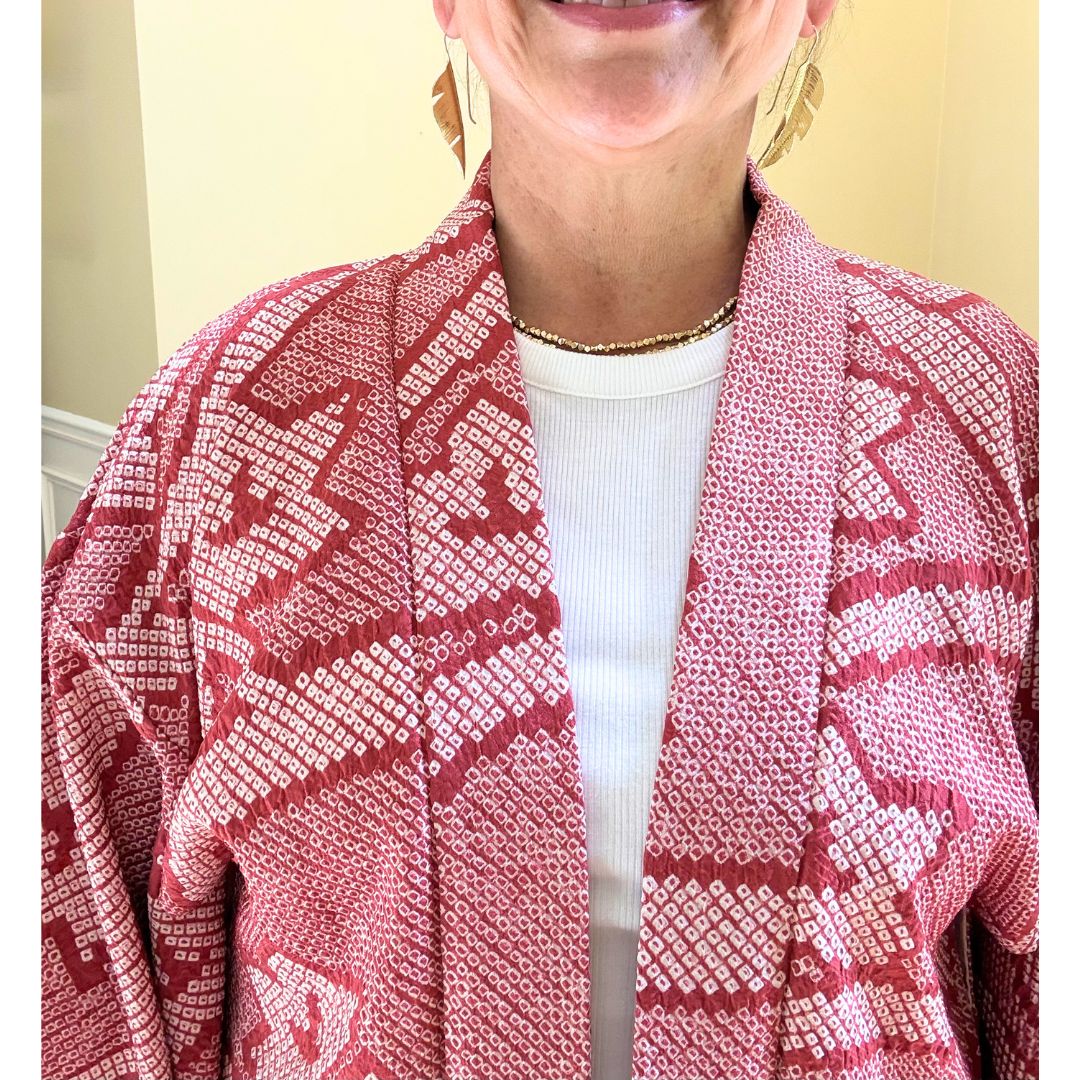 Japanese Haori - Cherry Pink
