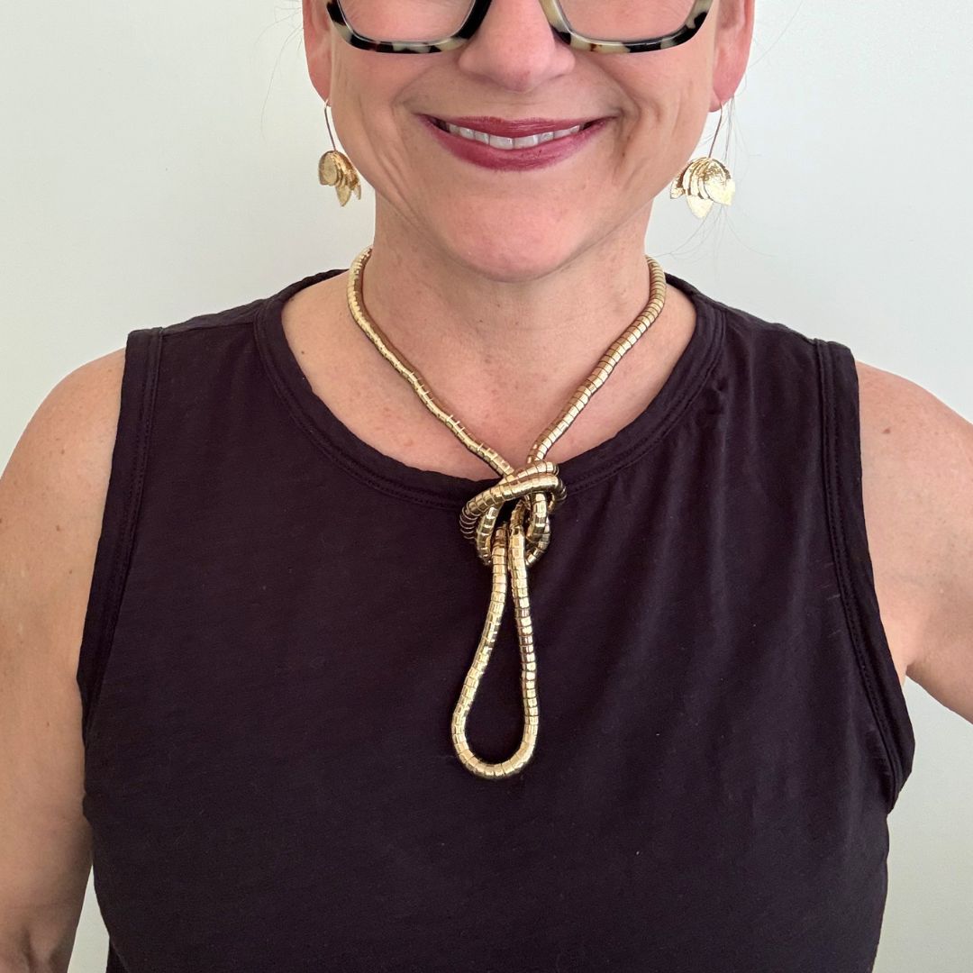 Serpentine Necklace - Gold