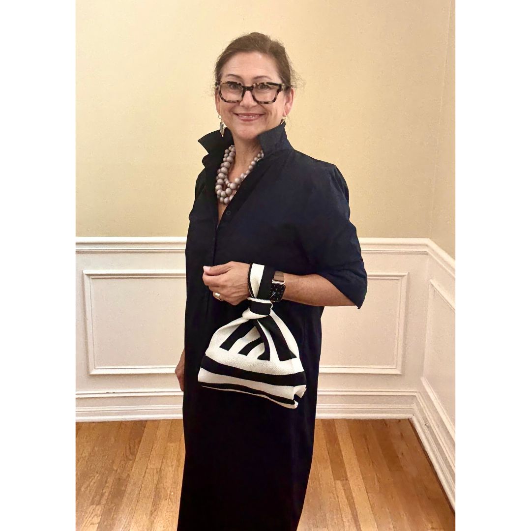 ABC - Black and White Stripe Bag