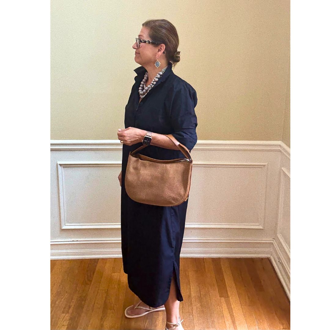 Emilia Suede Hobo Bag-Tan