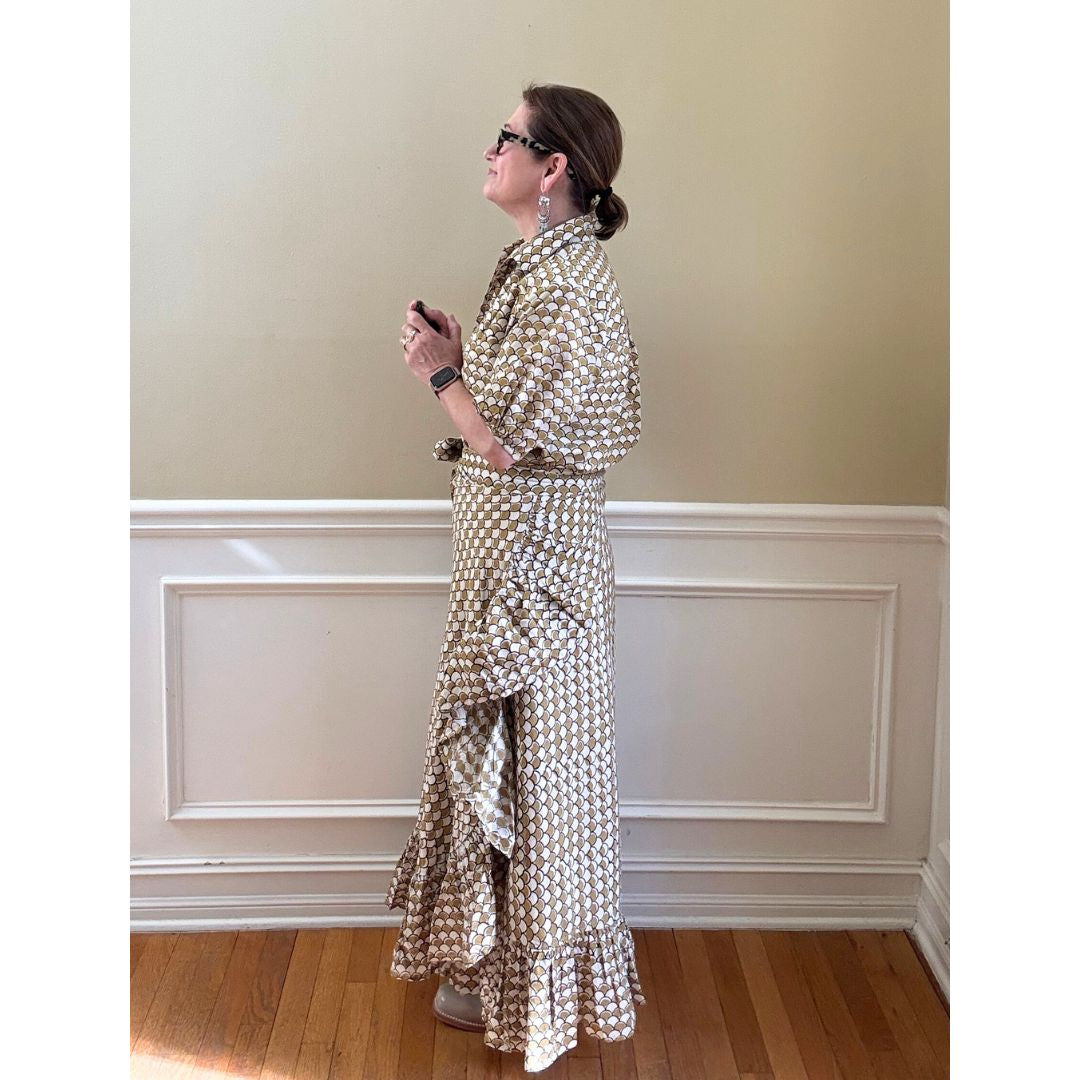 Sofia Wrap Skirt - Fish Scale