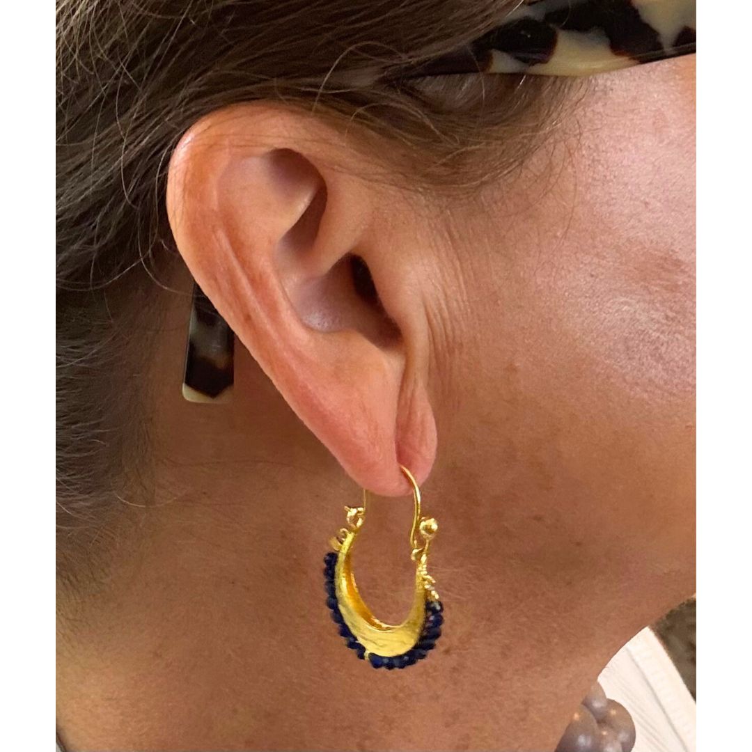 Vermeil and Sapphire Earrings