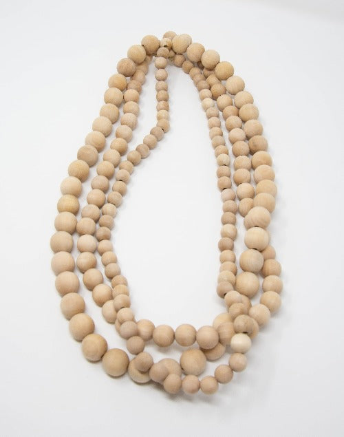 Ebony Wooden Beaded Tribal Mala Necklace